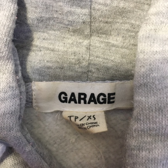 Garage Cropped drawstring hoodie - Picture 4 of 5